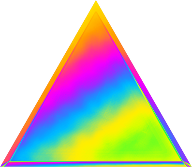 Cool Neon Chrome Triangle Shape