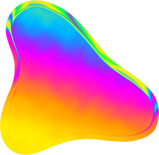 Cool Neon Chrome Blob Shape